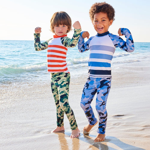 Camo Rash Guard Sets for Kids