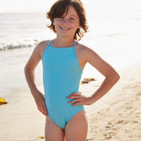 Aqua One Piece Swimsuit for Girls UPF 50+ Sun Pop Life®