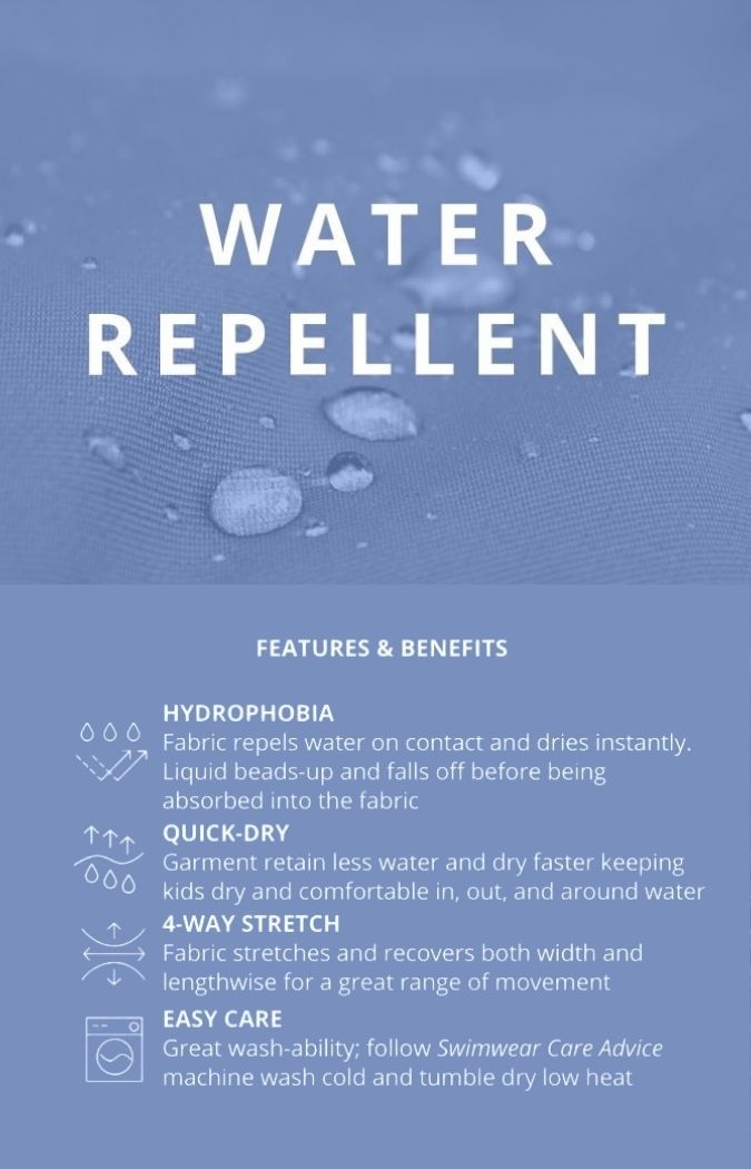 Water repellent swimwear sales