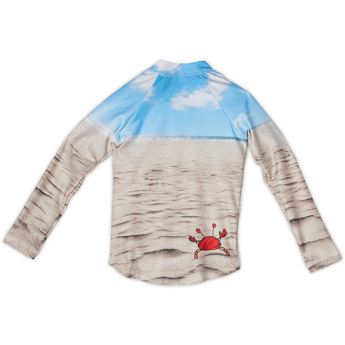 Sunny Crab Rash Guard Back Front Kids Sunpoplife