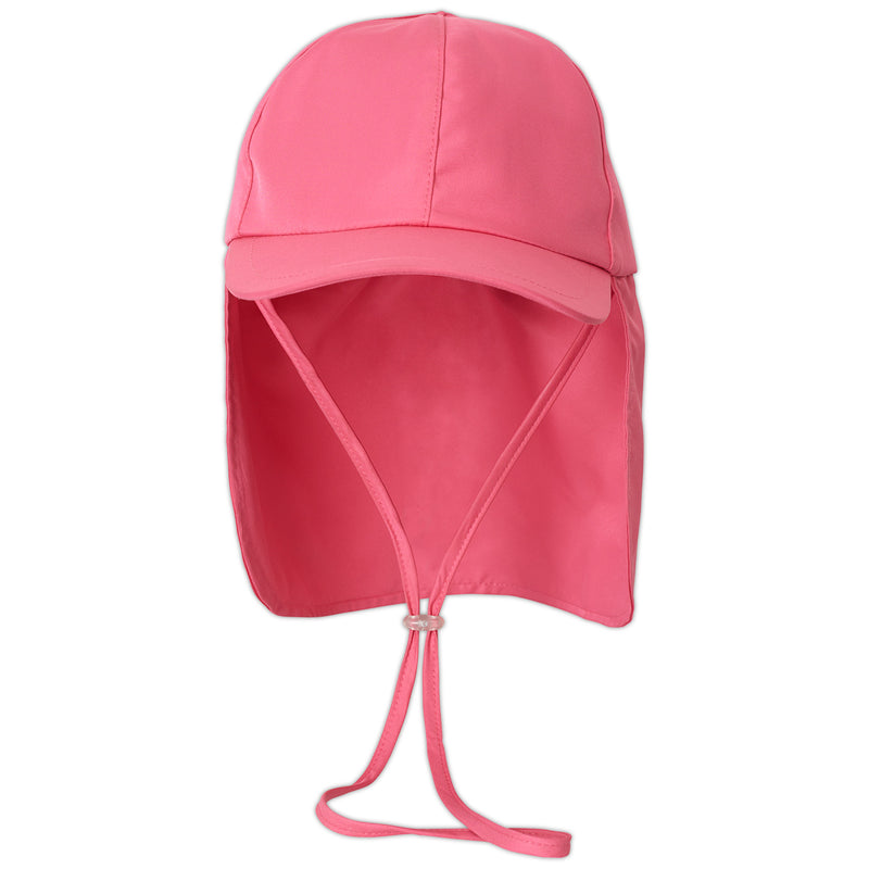 Girls Pink Legionnaire Sun Hat Upf 50 Size S Xl Front View Sunpoplife