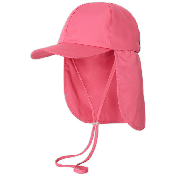 Girls pink legionnaire sun hat upf 50 size s xl left view sunpoplife