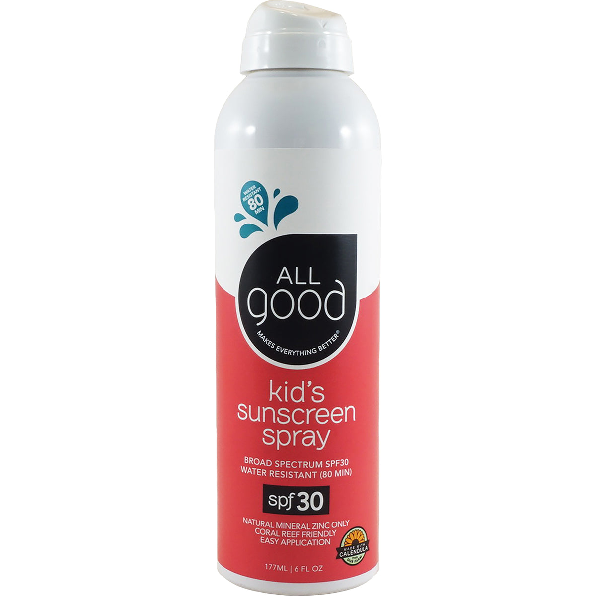 Kids Sunscreen Spray Spf 30 Water Resistant 6 Oz Bottle Allgood Products Sunpoplife