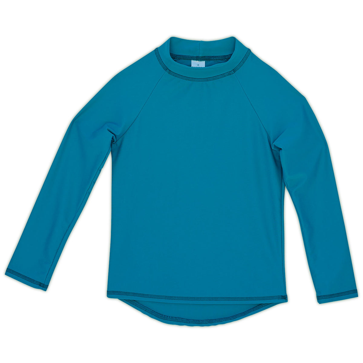 Teal Kids Long Sleeve Rash Guard Top UPF 50+