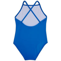 Blue Girls' Criss Cross Back Swimsuit UPF 50+ Sun Pop Life®