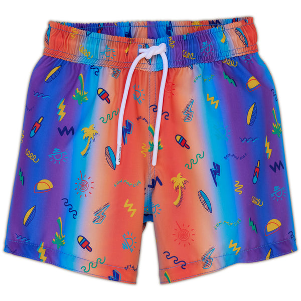 SPL Multi Logo Boys' Swim Shorts UPF 50