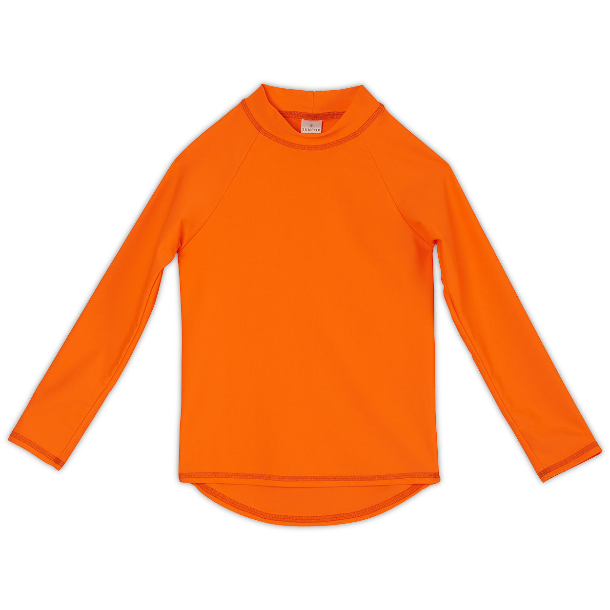 Bright Orange Kids Long Sleeve Rash Guard Top UPF 50+ – Sun Pop Life