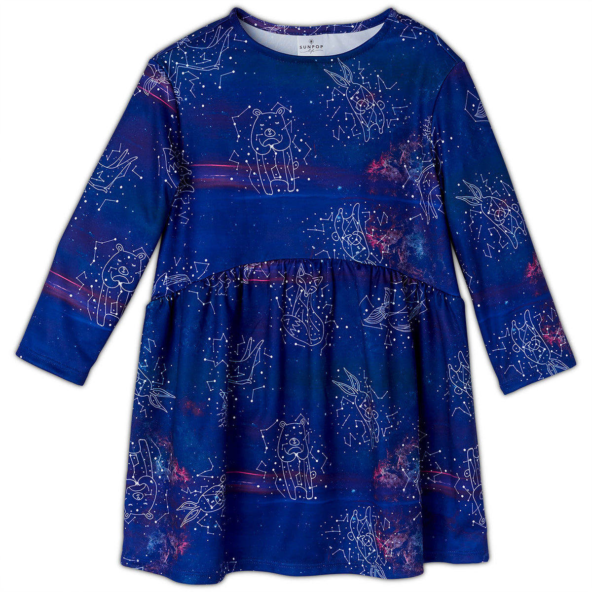 Constellations Dress Girls Size 2 12 Purple Moisture Wicking Cosmos Sunpoplife