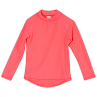 Coral Girls Long Sleeve Rash Guard Top UPF 50+