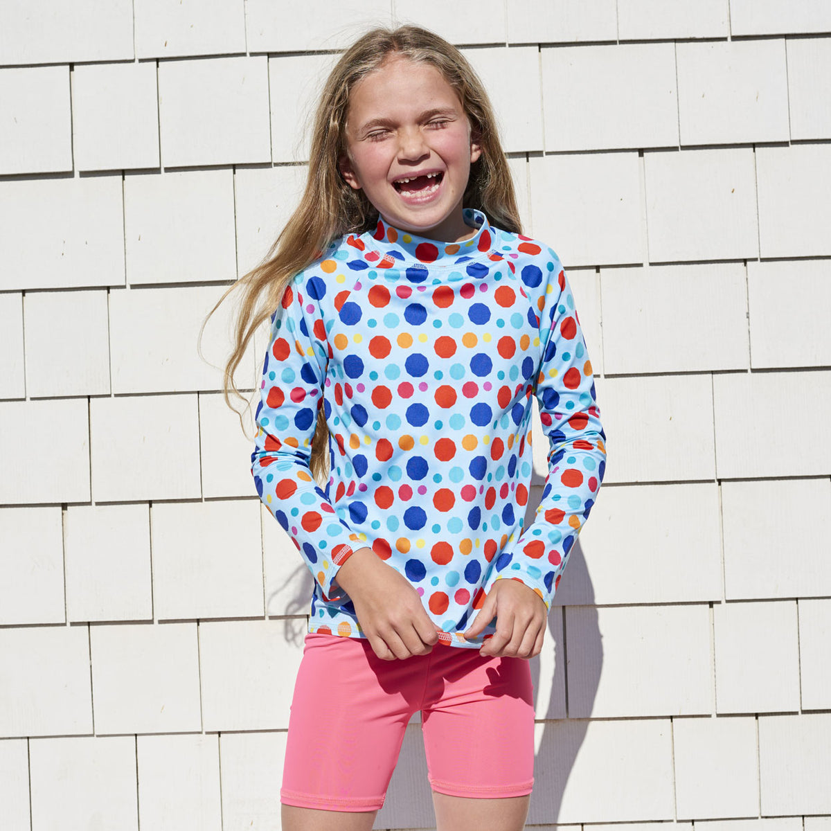 Coral Sunblocker Shorts UPF 50+ for Girls