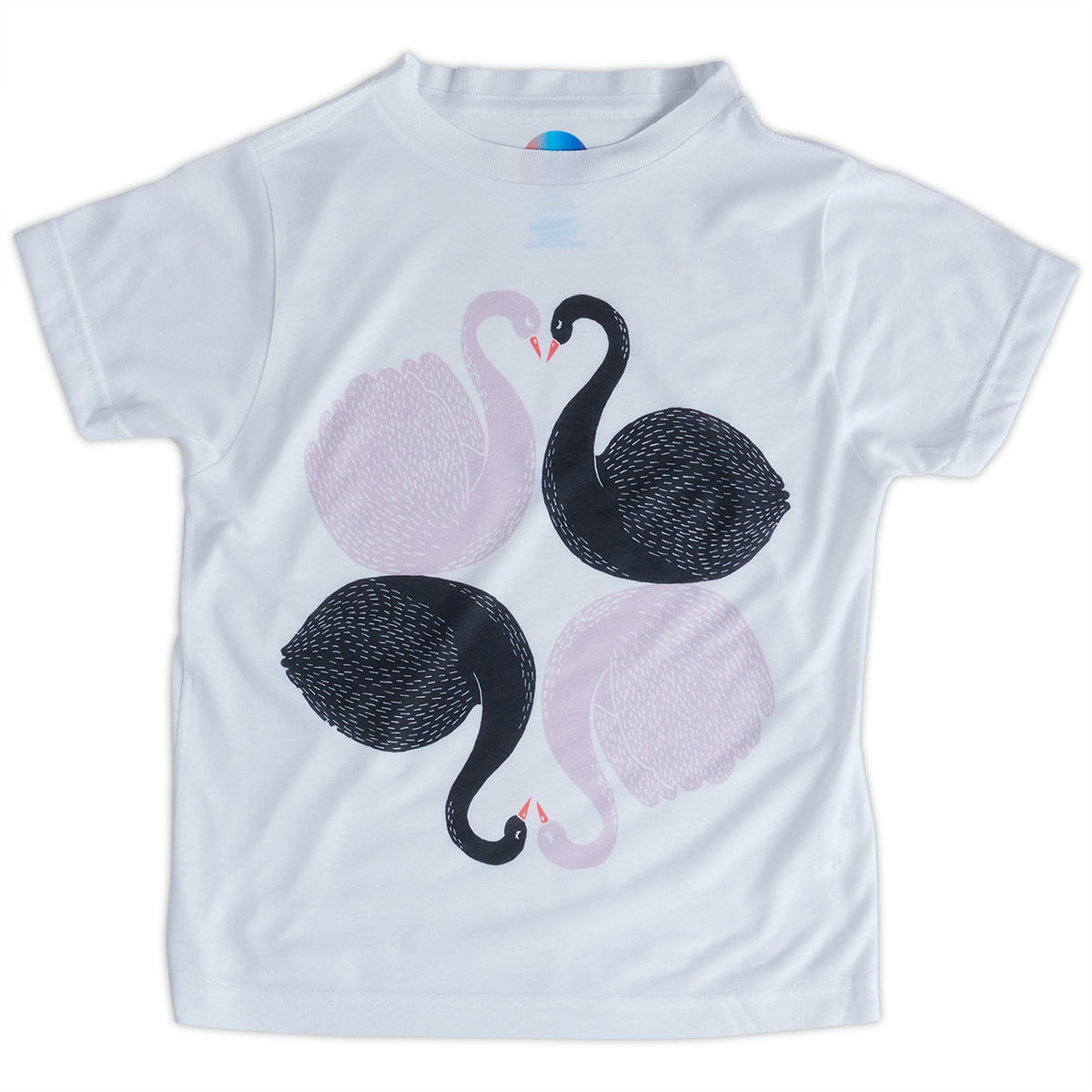 Girls Love Swans Graphic Tshirt Black White Gray Size Xs L Sunpoplife