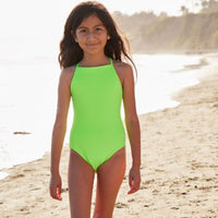 Green One Piece Swimsuit for Girls UPF 50+ Sun Pop Life®