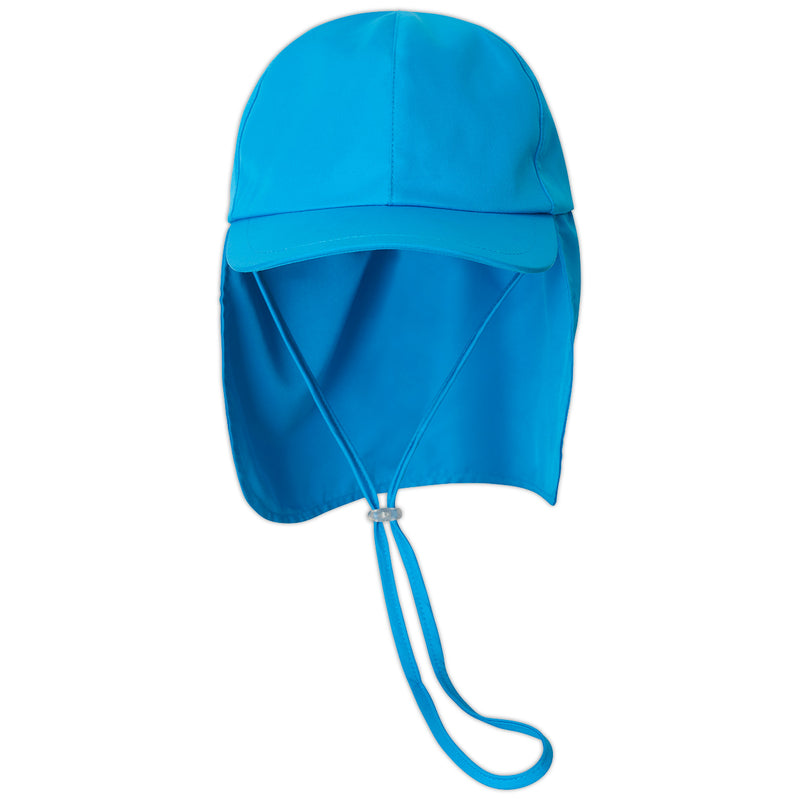 Kids Blue Legionnaire Sun Hat Upf 50 Size S Xl Unisex Boys Girls Blue Front View Sunpoplife