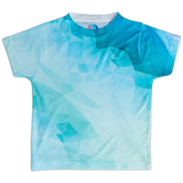 Kids Geometrical Graphic Tshirt Green Aqua Size Xs L Unisex Geo Tropical Sunpoplife