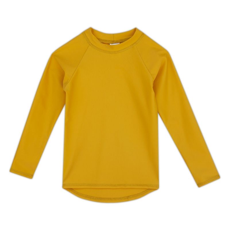 Kids Long-Sleeve Rashguard Top UPF 50+ in Mango Color