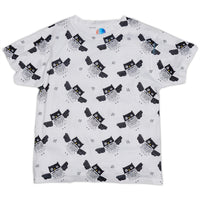 Kids Owls Pattern Graphic Tshirt Black White Size Xs L Unisex Sunpoplife