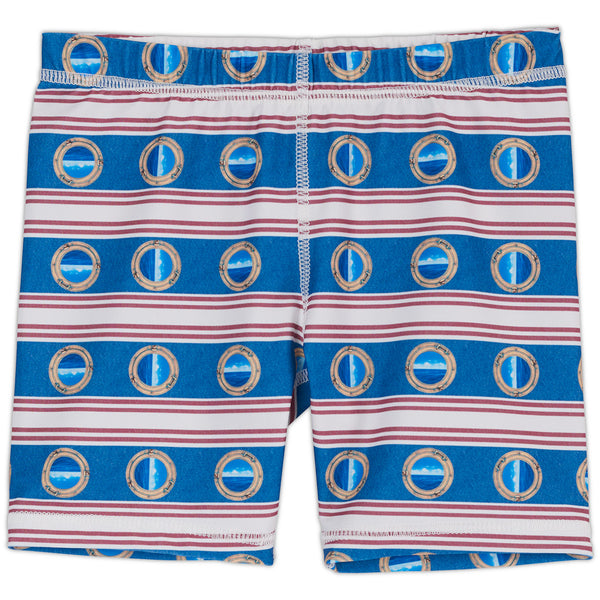 Mariner Hybrid Shorts Upf50 Kids Boys Girls Size 2 12 Red White Blue Stripes Denim Modern Mariner Unisex Sunpoplife