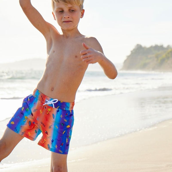 SPL Multi Logo Boys' Swim Shorts UPF 50