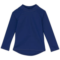 Navy Kids Long Sleeve Rash Guard Top UPF 50+