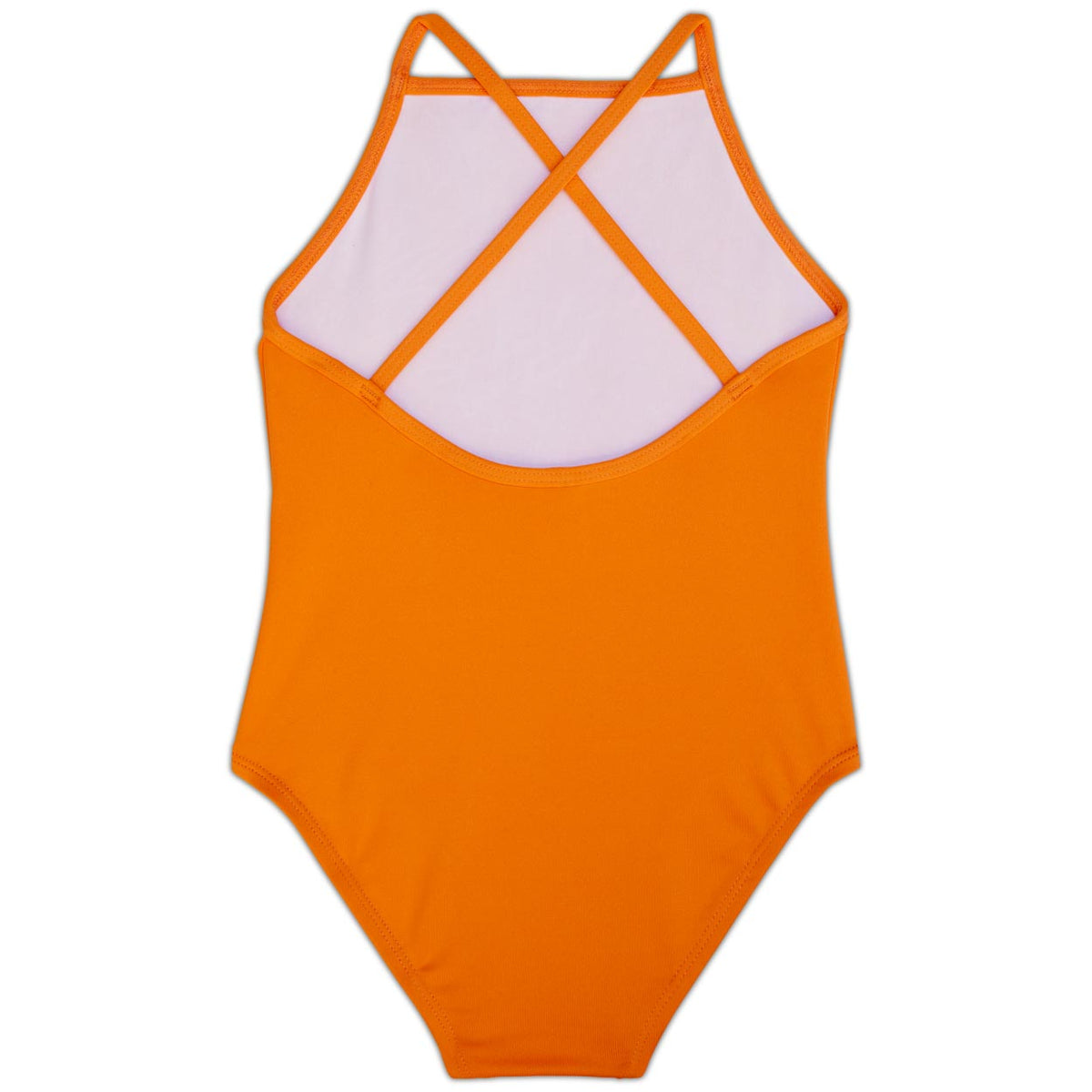 Orange Girls' Criss Cross Back Swimsuit UPF 50+Sun Pop Life®