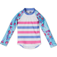 Pink Jellyfish Rash Guard Top Girls Sunpoplife