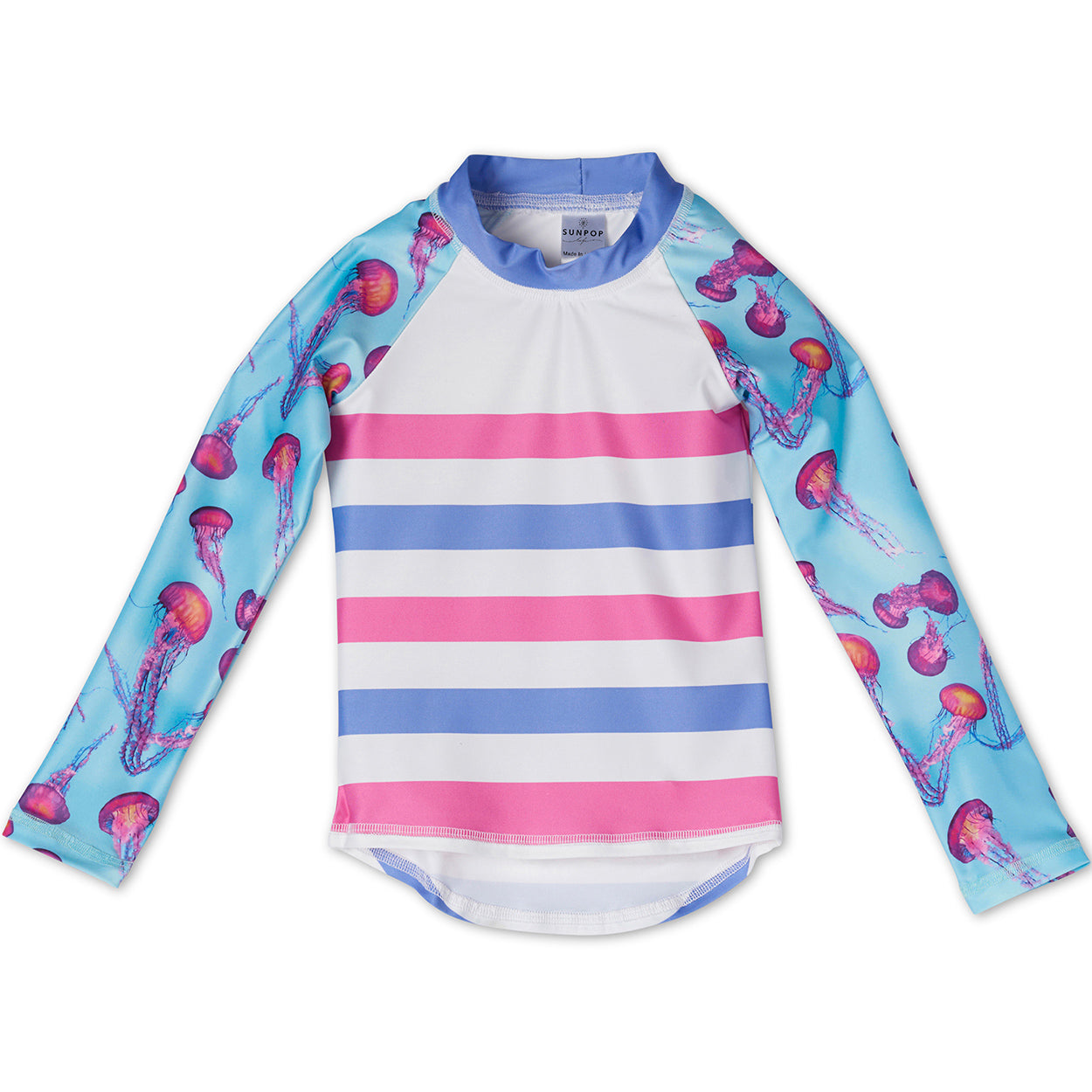 Pink Jellyfish Rash Guard Top UPF 50+ for Girls – Sun Pop Life