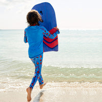 Red Jellyfish 2 Pc Rash Guard Set Boy With A Morey Boogie Board On The Beach Sunpoplife