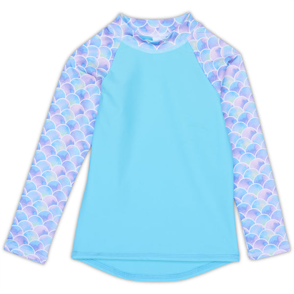 Scalie Girlie Long Sleeve Rash Guard Top UPF 50+ for Girls