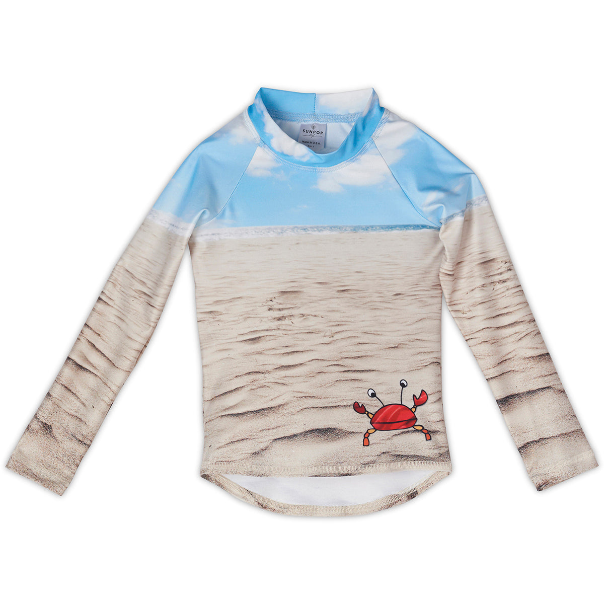 Sunny Crab Rash Guard Top Front Kids Sunpoplife