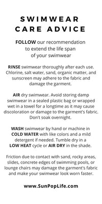Sun Pop Life Swimwear Care Advice