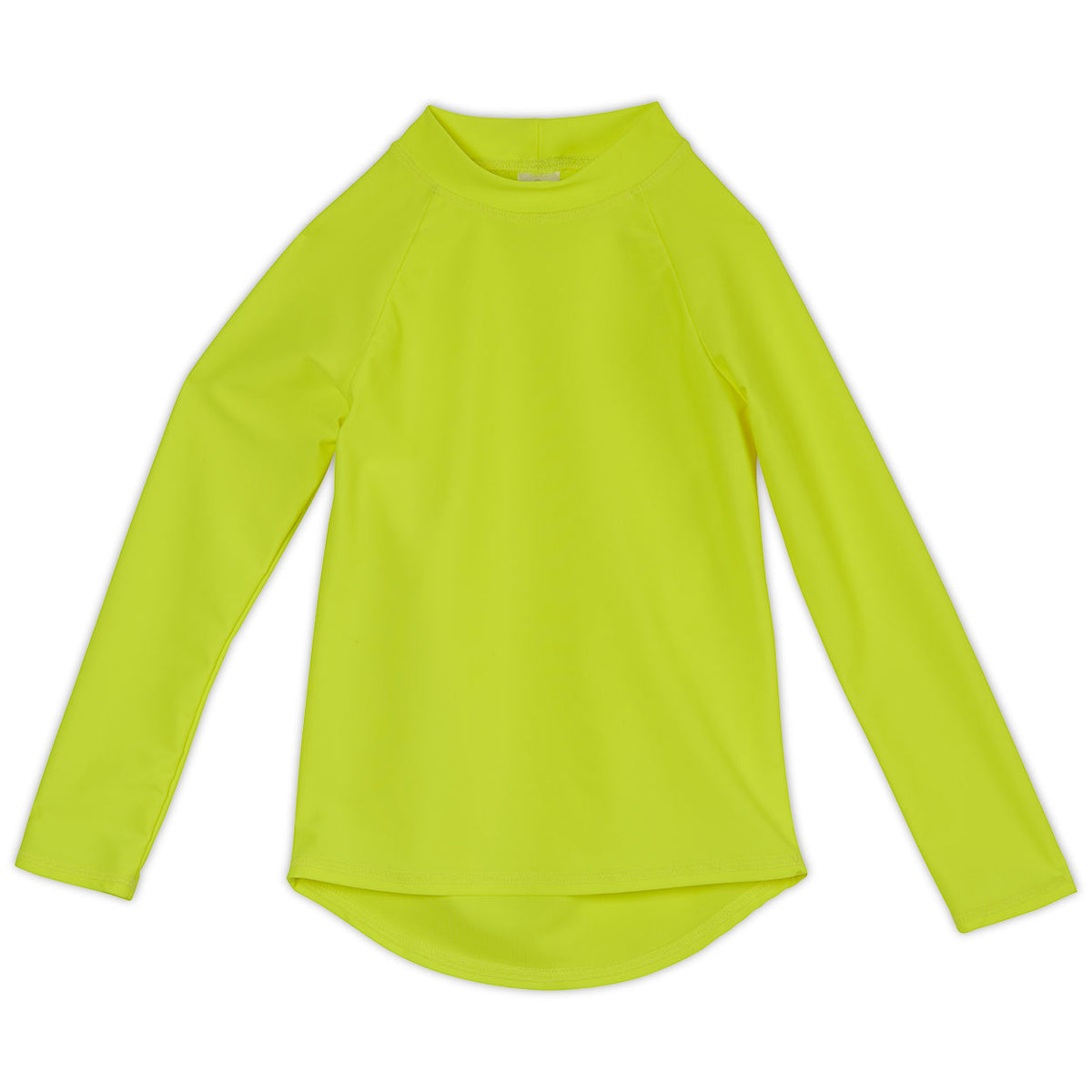 Yellow Kids Long Sleeve Rash Guard Top UPF 50+